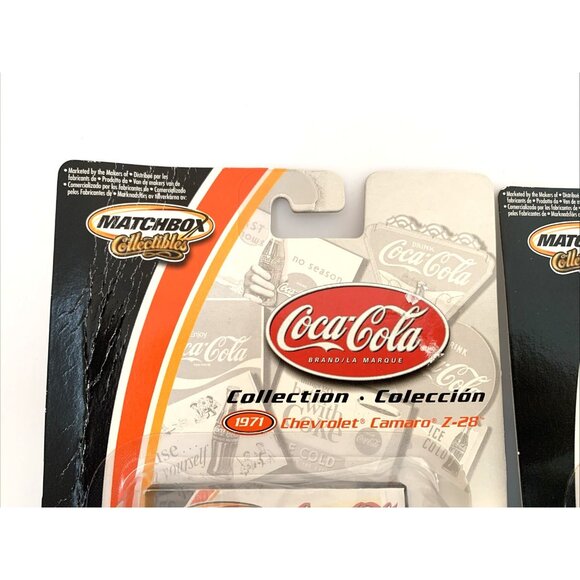 Lot of 2 Coca Cola Matchbox Collection Cars 1998 Mercedes 1971 Camaro Mattel Vtg - Picture 4 of 10